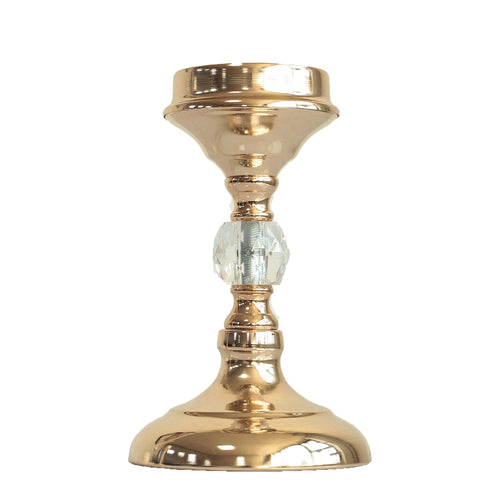 European Gold Crystal Electroplating Candle Holder Ornaments